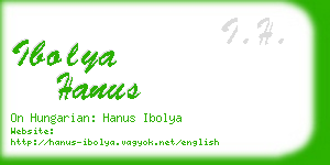 ibolya hanus business card